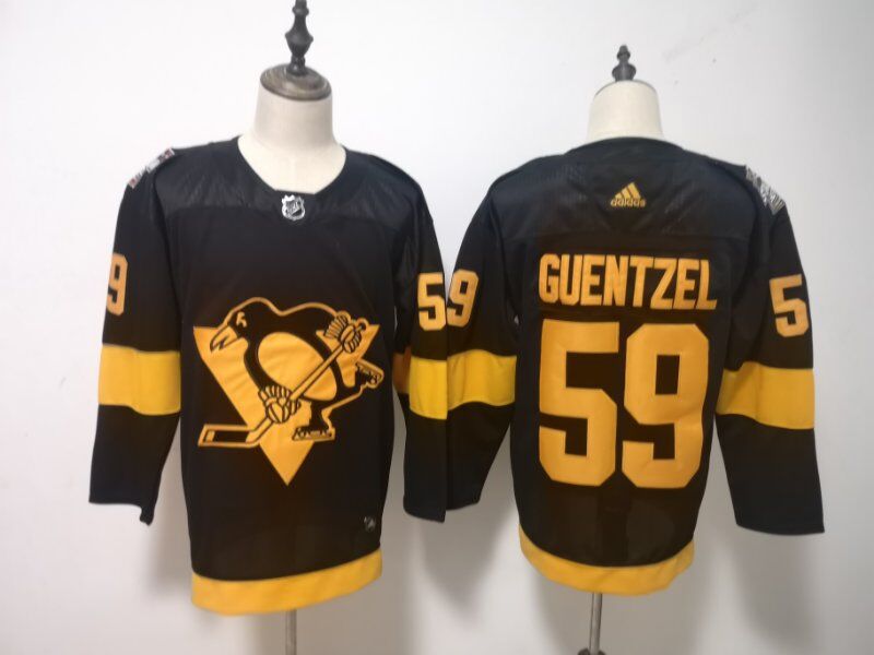 Men Pittsburgh Penguins #59 Guentzel Black Adidas Third Edition Adult NHL Jersey->pittsburgh penguins->NHL Jersey